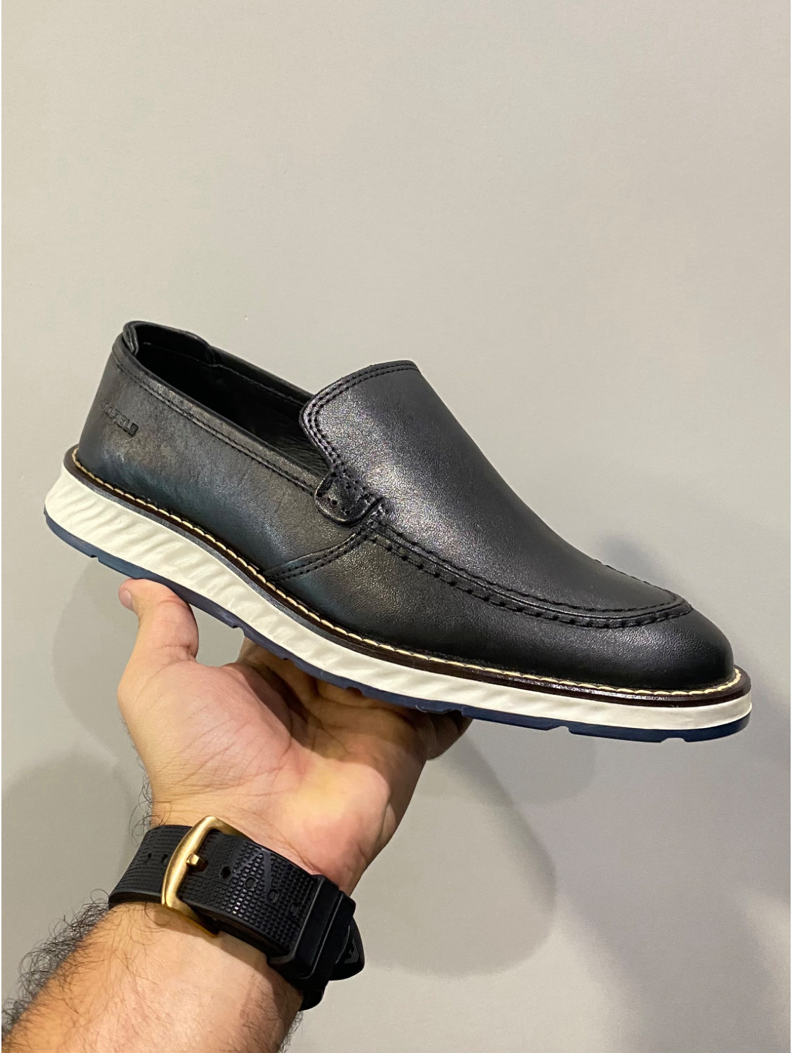 Sapato Loafer Chelsea Couro Rhino Field Ref.80669 — Preto