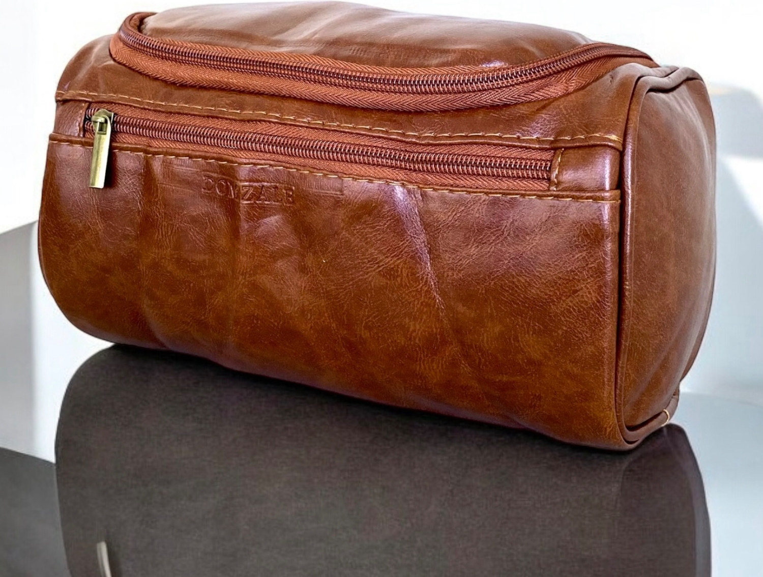 NECESSAIRE MASCULINA PREMIUM DOMZALE REF.2050 — Castor
