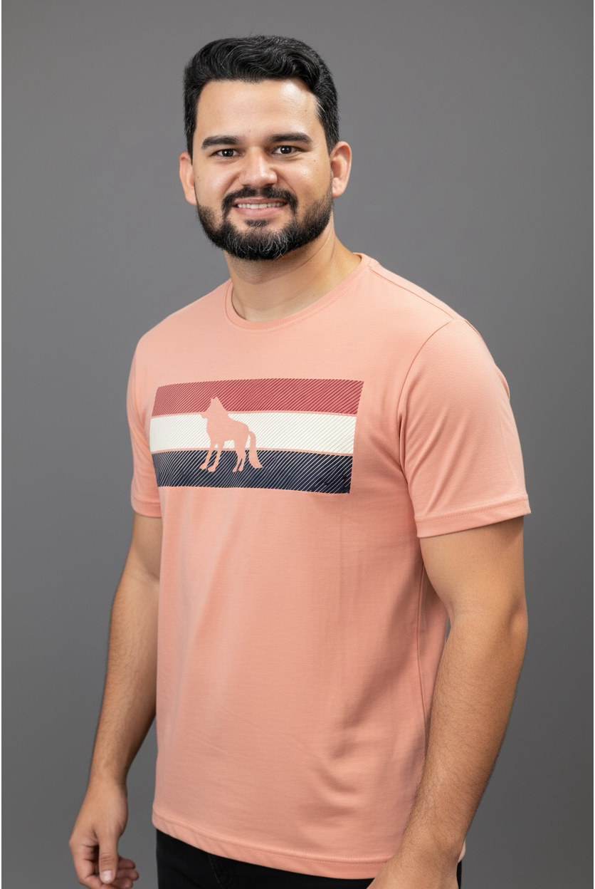 CAMISETA MASC TOUCH ACOSTAMENTO - ROSA GUAVA REF.96102030 — Salmão