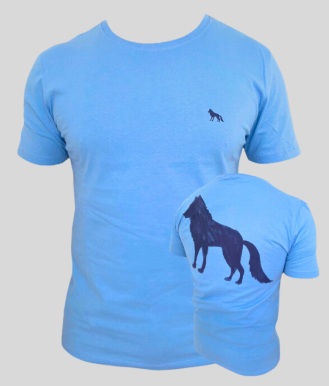 Camiseta Masc Acostamento Lobo nas Costas - Azul Sky Ref. 96102190 — Azul