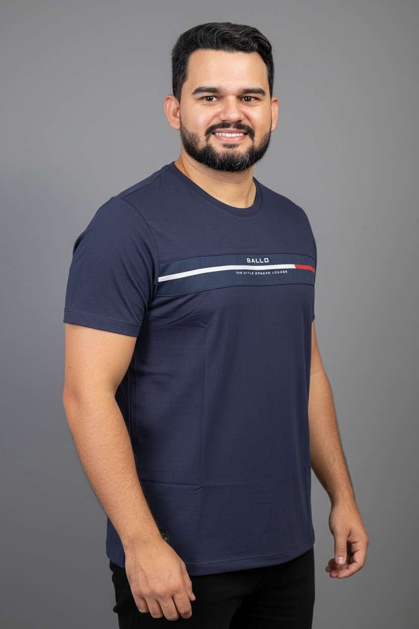 Camiseta Masculina Sallo The Style Ref.10108275 — Vinho Tinto